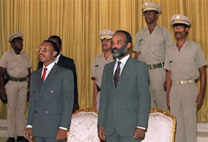 President Jean-Bertrand Aristide and Prime Minister René Préval in 1991.