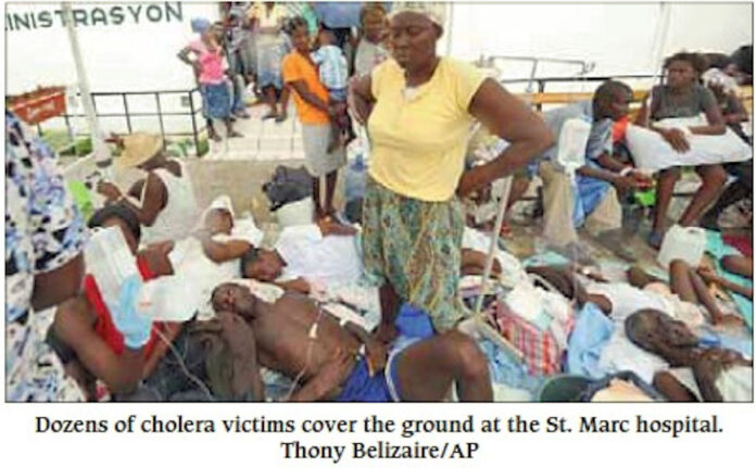 Cholera victims in October 2010 by Thony Belizaire AP