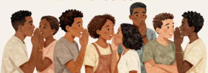 Illustration of Haitians gossiping